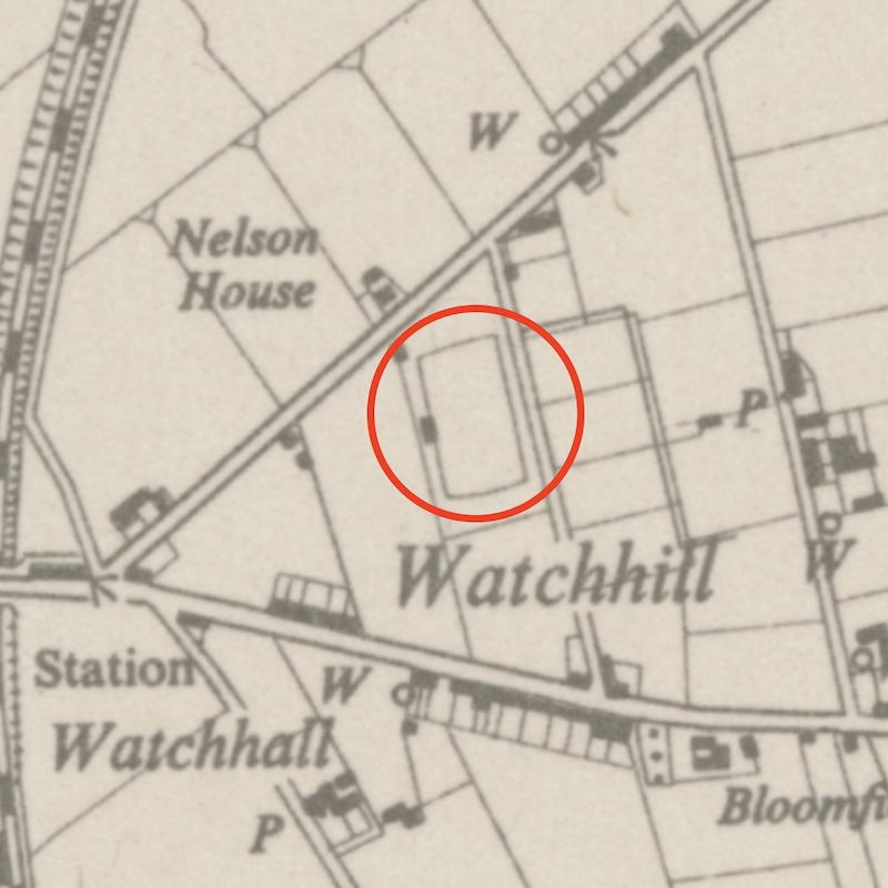 Map excerpt from OS 1:25,000, 1945-65, showing Kimmiter Park Green ground outline